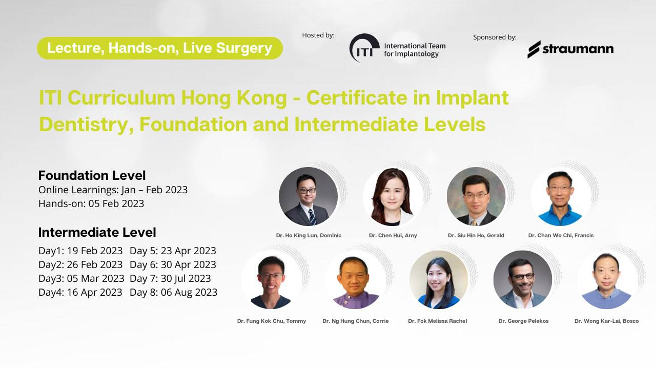 ITI Curriculum Hong Kong: Foundation & Intermediate Dental Implant Certification